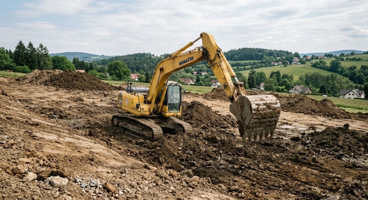 Hrubá modelace svažitého terénu